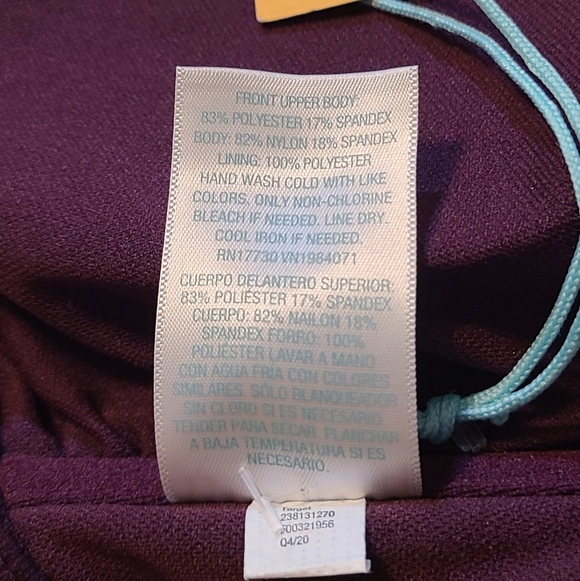 Kona Sol Women's Pink And Purple Color-block Bandeau Bikini Top Size Medium 8/10 - Picture 7 of 7